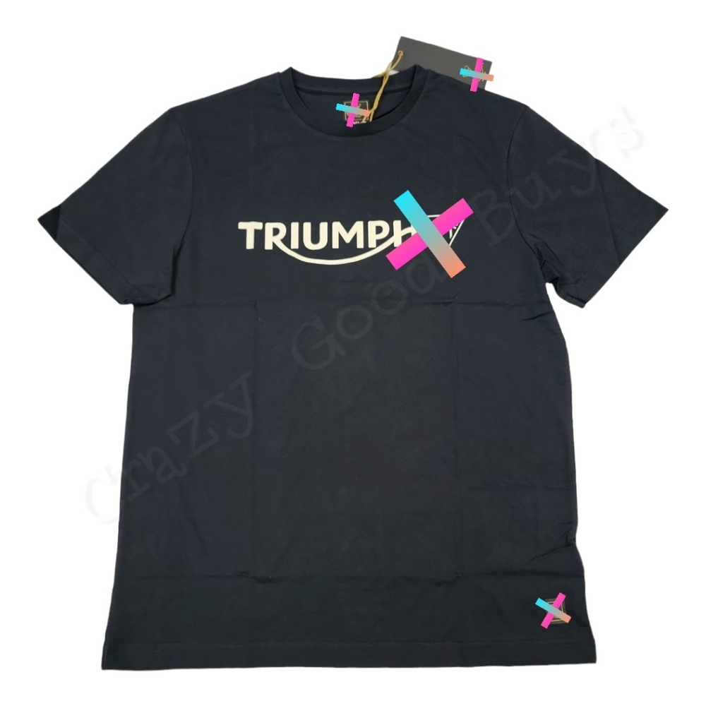Classic Black Motorcycle Cartmel Tee Shirt 100% Cotton, L/XL